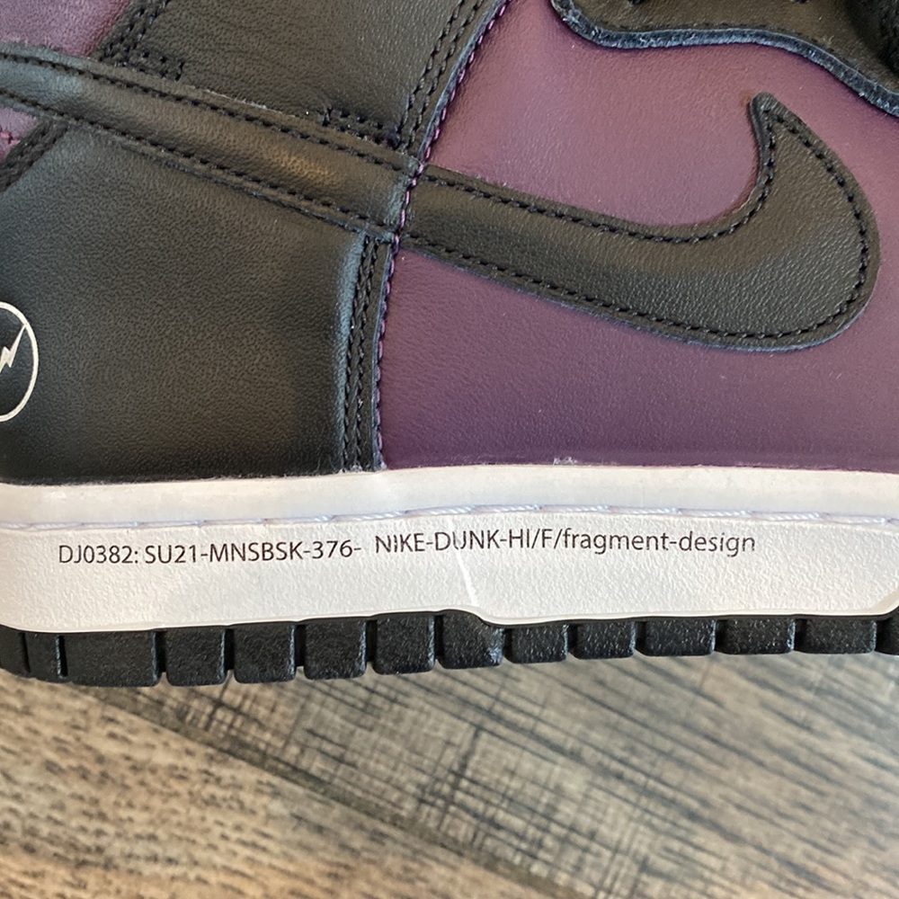 New Nike dunk high x Fragment size 8 - Picture 7 of 9